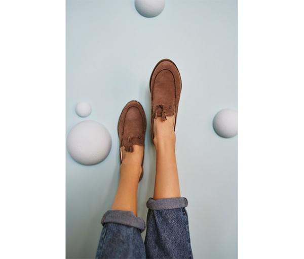 Туфли латте-замш натуральная кожа - Обувная фабрика «IGORETII»