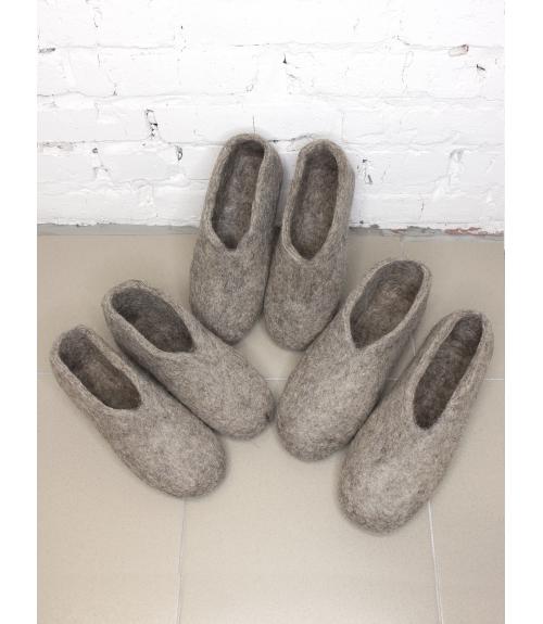 Валяные тапочки без вышивки - Обувная фабрика «Ухманские валенки»