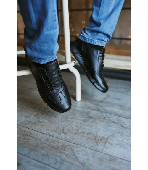 Кроссовки чёрные кожаные - Обувная фабрика «IGORETII»
