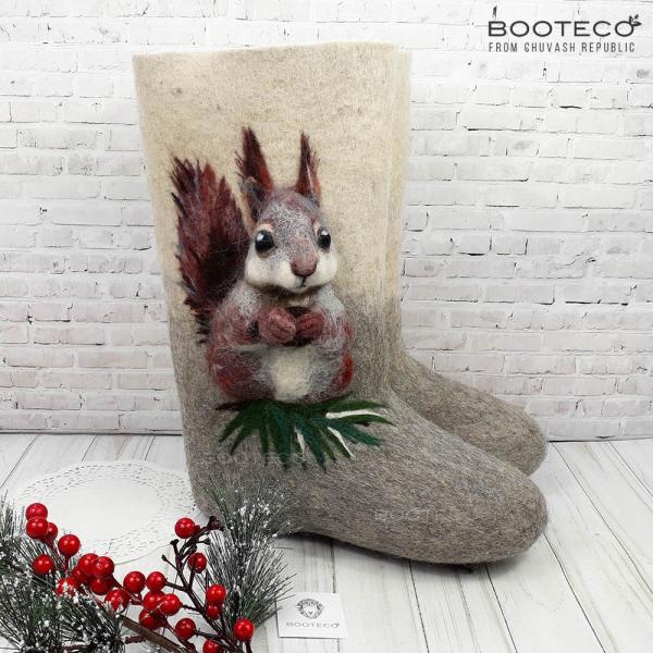Валенки Векша с 3D вышивкой - Обувная фабрика «Booteco»