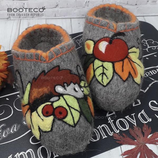 Валяные тапочки Дары осени - Обувная фабрика «Booteco»