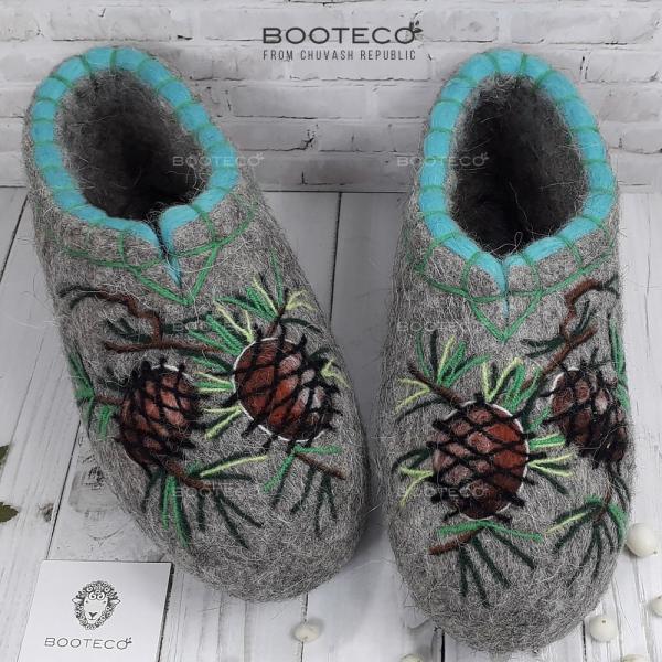Валяные тапочки Еловый бор - Обувная фабрика «Booteco»