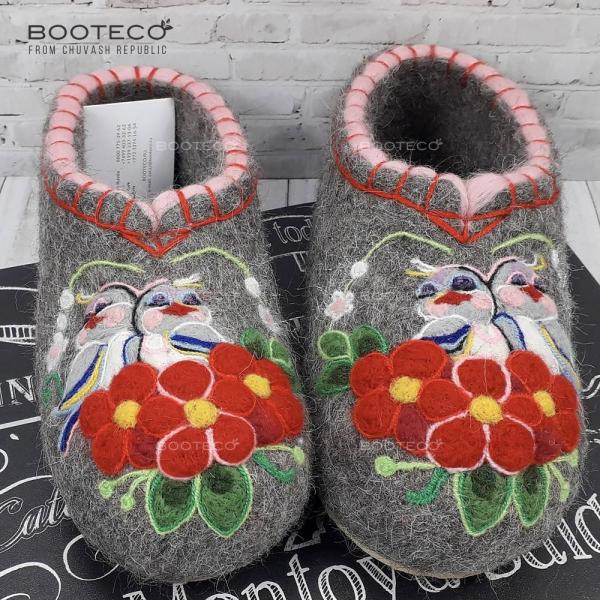 Валяные тапочки Голуби - Обувная фабрика «Booteco»