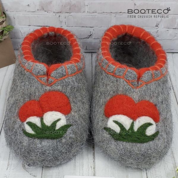 Валяные тапочки Грибочки - Обувная фабрика «Booteco»