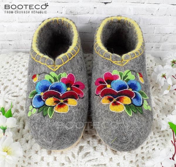 Валяные тапочки Хельга - Обувная фабрика «Booteco»