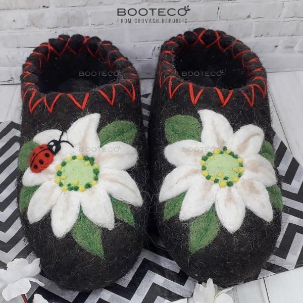 Валяные тапочки из шерсти ручной работы  - Обувная фабрика «Booteco»