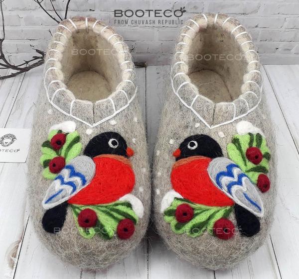 Валяные тапочки из шерсти ручной работы  - Обувная фабрика «Booteco»