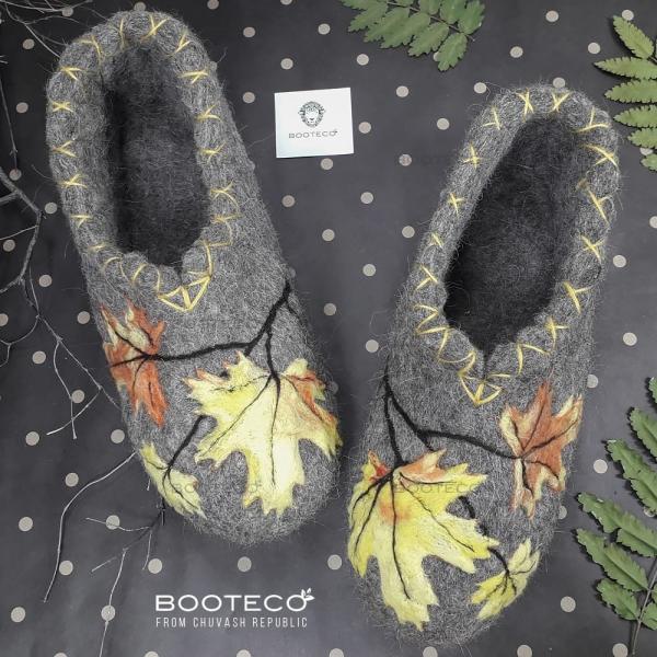 Валяные тапочки Клён - Обувная фабрика «Booteco»