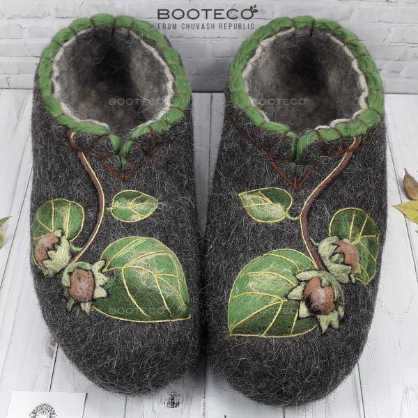 Валяные тапочки Лесной орех - Обувная фабрика «Booteco»