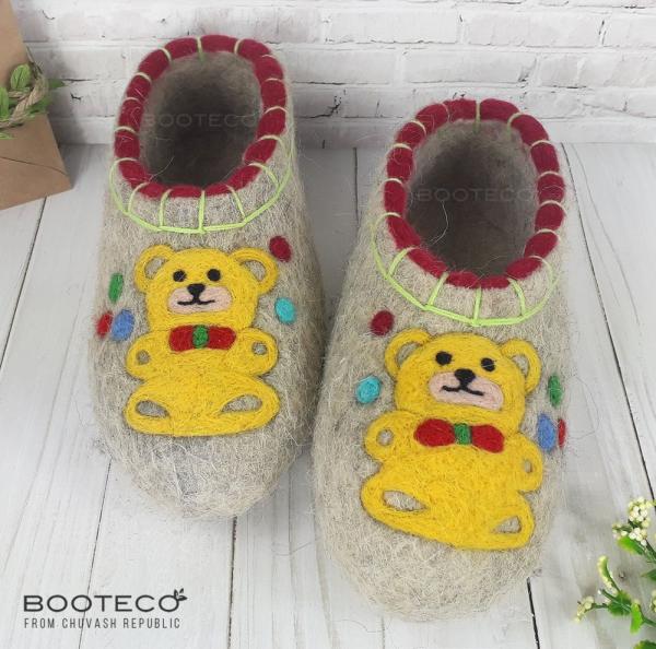 Валяные тапочки Мишутки - Обувная фабрика «Booteco»