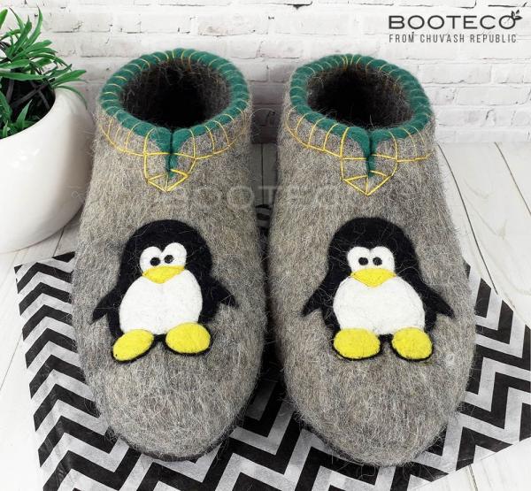 Валяные тапочки Пингвины - Обувная фабрика «Booteco»