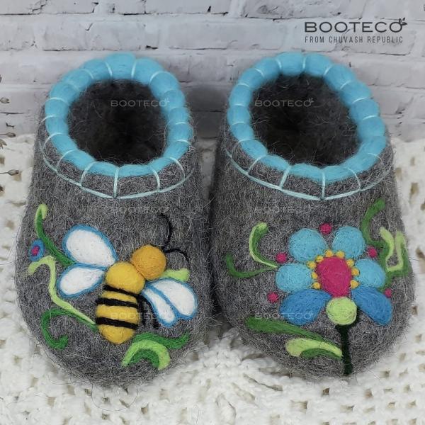 Валяные тапочки Шмель - Обувная фабрика «Booteco»