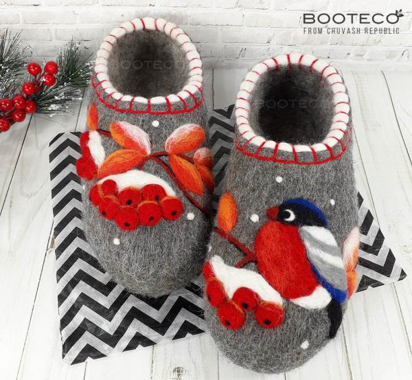 Валяные тапочки Сладкий ноябрь - Обувная фабрика «Booteco»