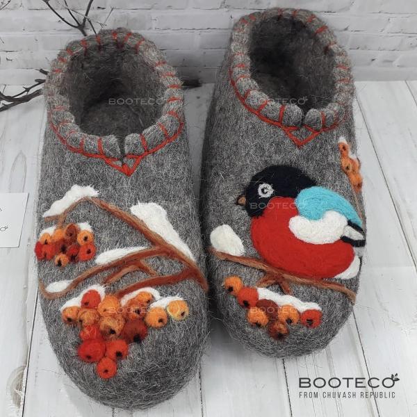 Валяные тапочки Снегирёк - Обувная фабрика «Booteco»
