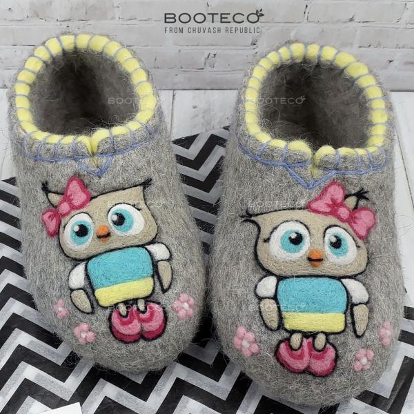 Валяные тапочки Совята - Обувная фабрика «Booteco»