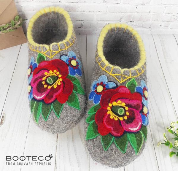 Валяные тапочки Цыганочка - Обувная фабрика «Booteco»