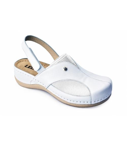 Женские сандалии-сабо 913 белый Leon сабо - Обувная фабрика «Обувь из Сербии (ИП Захаров А.П.)»