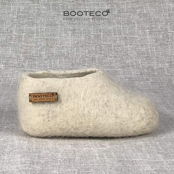 Войлочные тапочки белые - Обувная фабрика «Booteco»