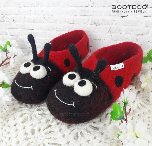 Войлочные тапочки Божья коровка Ираида - Обувная фабрика «Booteco»