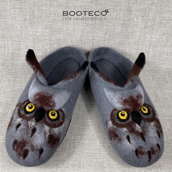 Войлочные тапочки Филин Филимон - Обувная фабрика «Booteco»