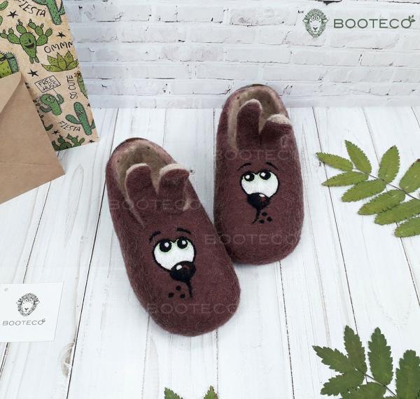 Войлочные тапочки Мой мишка - Обувная фабрика «Booteco»