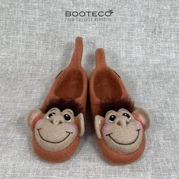 Войлочные тапочки Обезьянка Чарли - Обувная фабрика «Booteco»