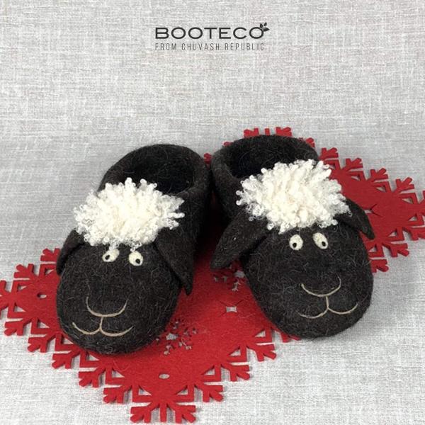 Войлочные тапочки Овечка Томас - Обувная фабрика «Booteco»