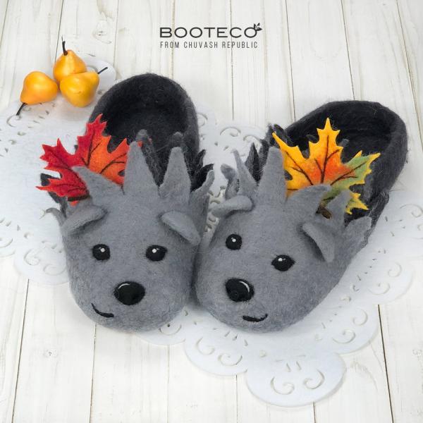 Войлочные тапочки Ёжик Данила - Обувная фабрика «Booteco»