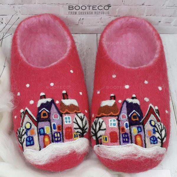 Войлочные тапочки Зимний город - Обувная фабрика «Booteco»