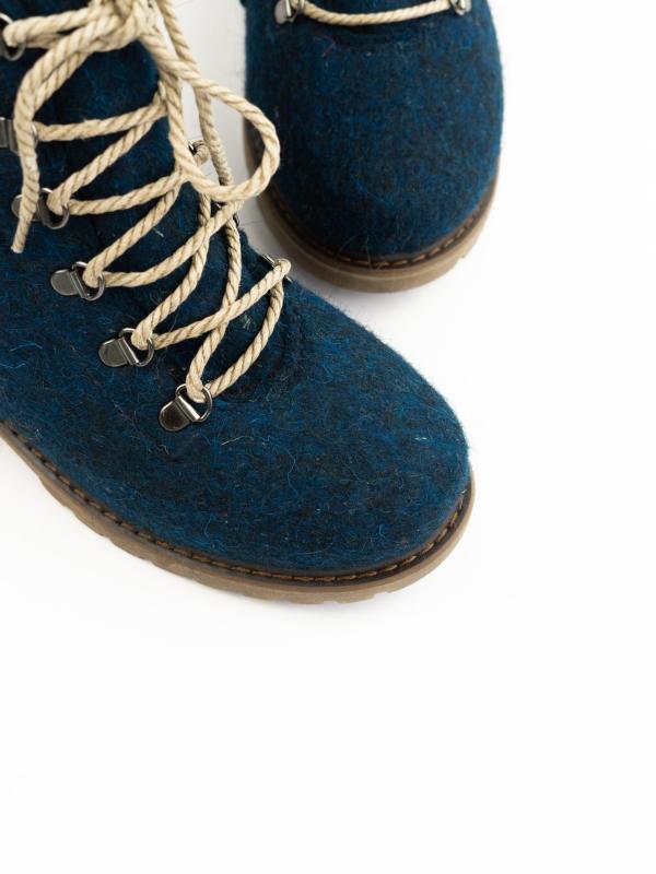 Женские Ботинки 83-004-13 Т.синий войлок   велюр - Обувная фабрика «Марево»