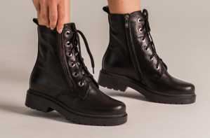 Женские Ботинки 83-040-01 черный нат.кожа ворсин - Обувная фабрика «Марево»