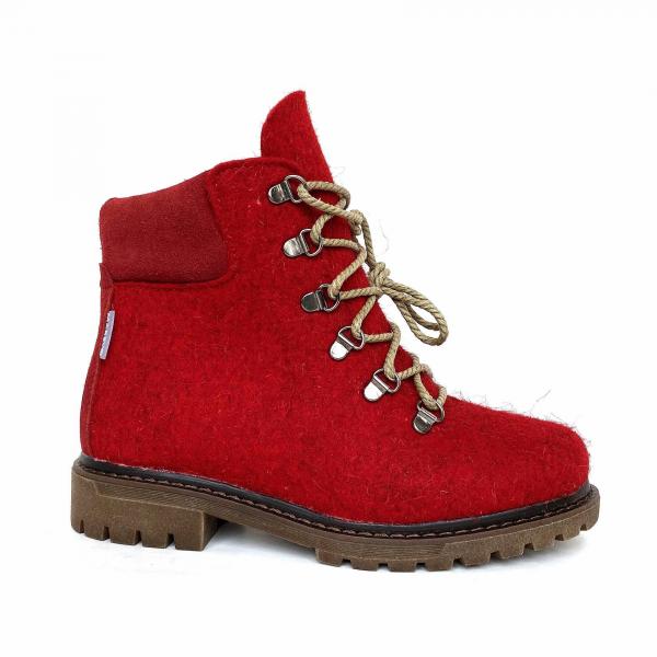 Женские Ботинки 83-094-08 красный войлок   велюр - Обувная фабрика «Марево»